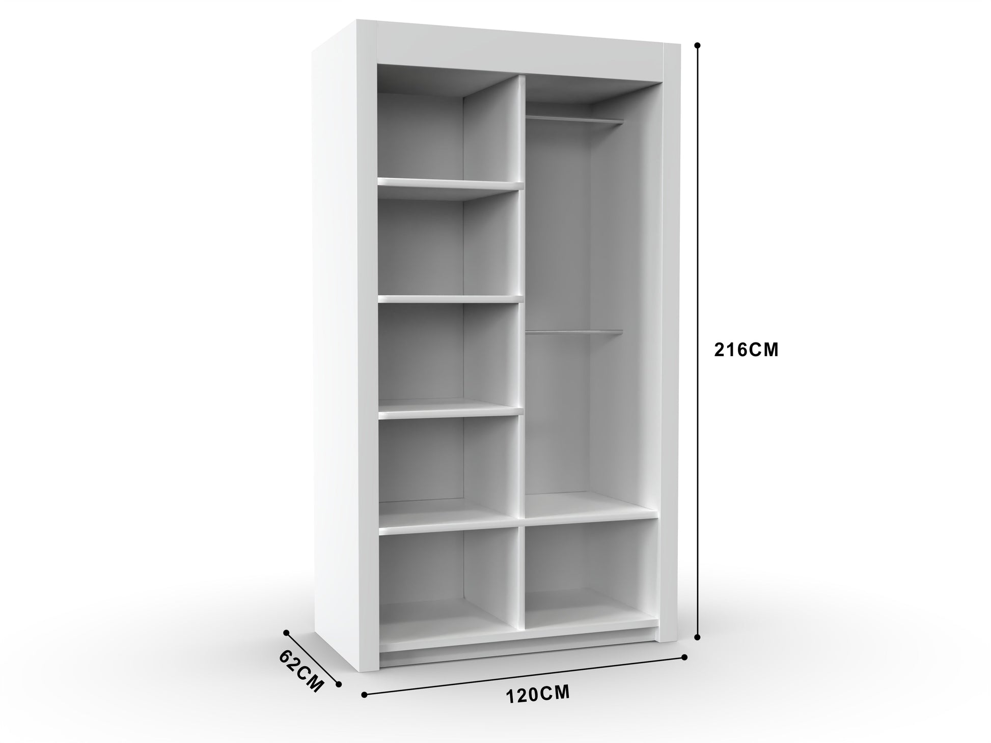 120cm wardrobe with dimensions 
