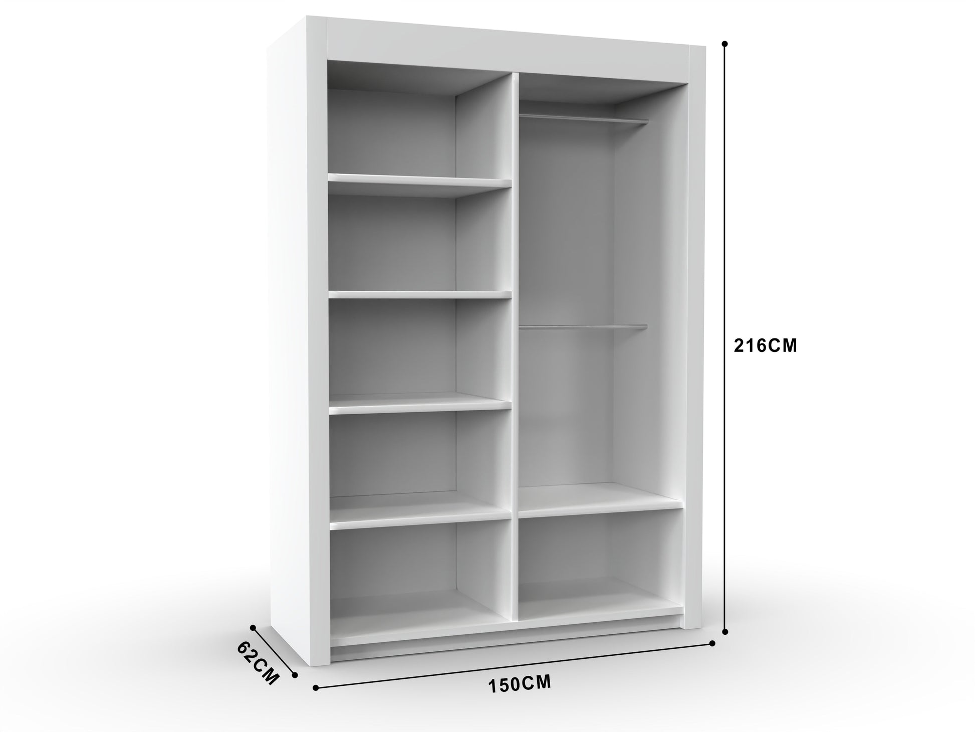 Lisbon 150cm_inside wardrobe view
