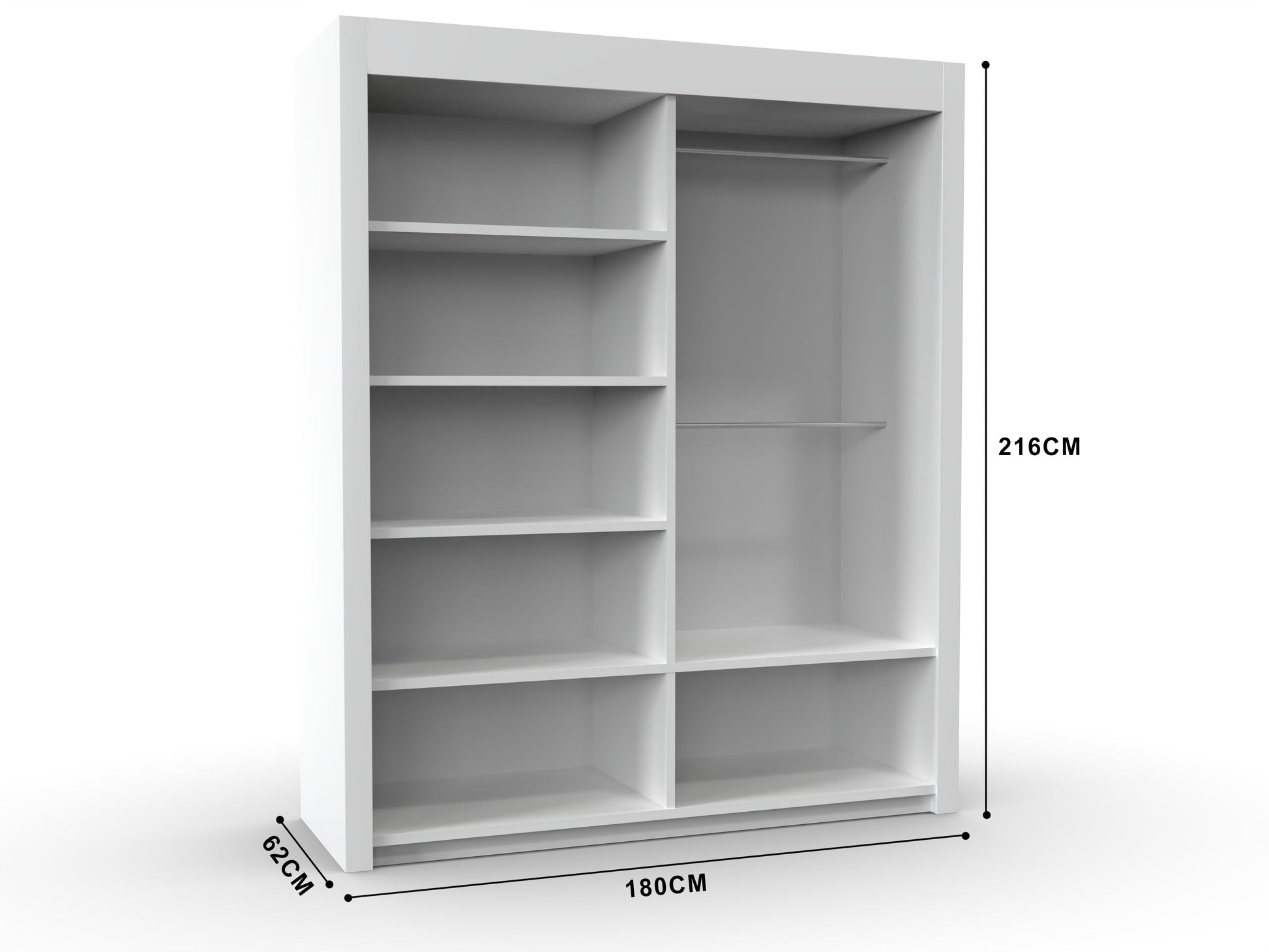 Lisbon 180cm_inside wardrobe view