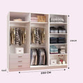 Chicago wardrobe 250cm inside view