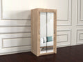 Chicago Oak 100cm wide wardrobe with mirror doors