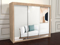 chicago Oak 250cm wide sliding door wardrobe