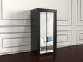Chicago black 100cm wide sliding door wardrobe with mirrors
