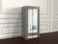 Chicago gray 100cm wide sliding door wardrobe with mirrors