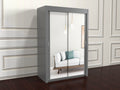 Chicago gray 150cm wide wardrobe with mirror doors 
