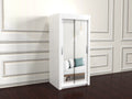 Chicago white 120cm wide wardrobe with mirror doors