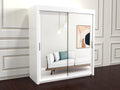 Chicago White sliding door wardrobe with mirror doors 203cm wide