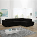 Lido Corner Sofa Bed in Black color