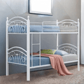 White metal bunk bed 
