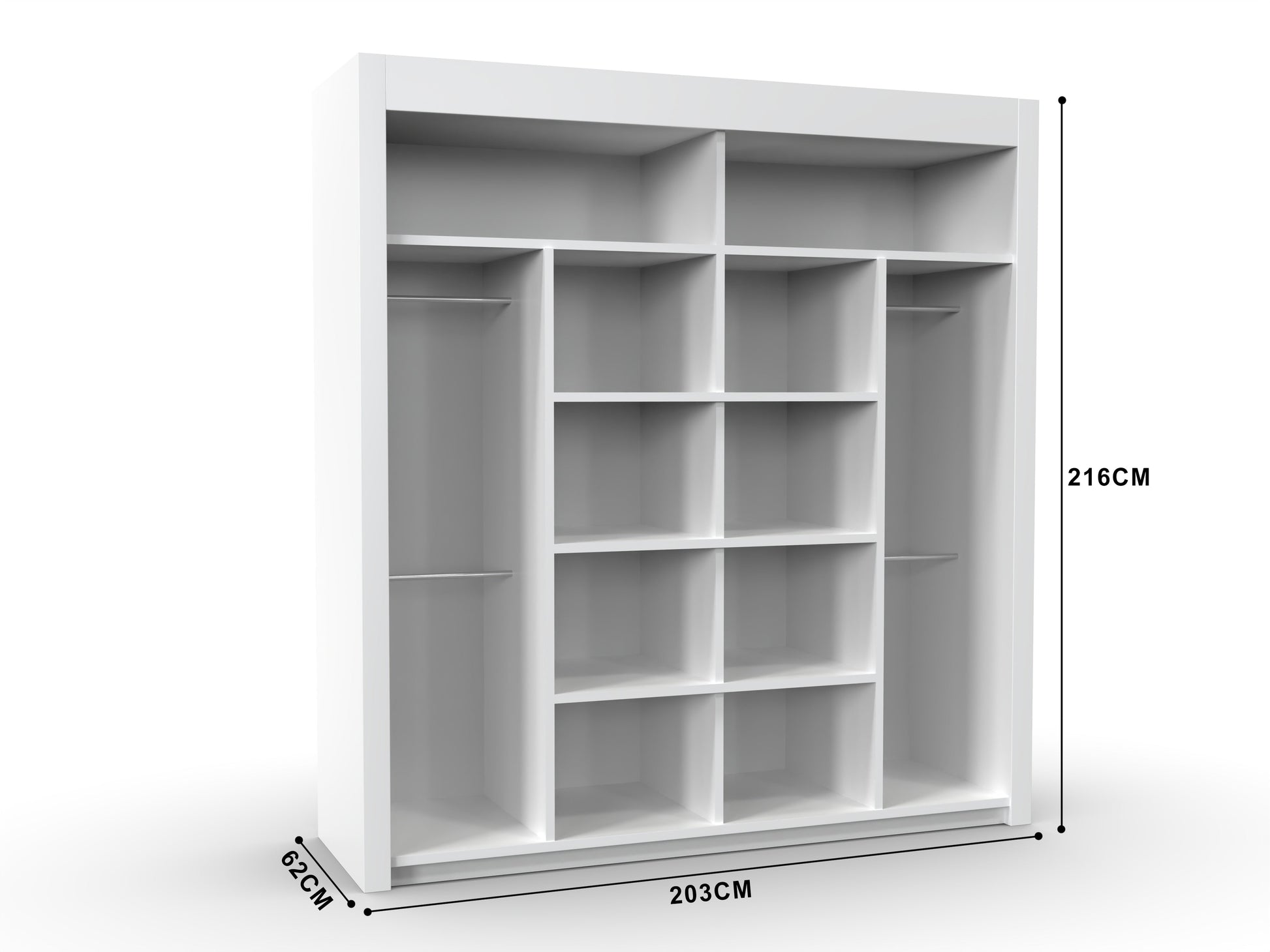 Nicole 203cm wide inside view