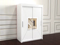 Nicole Sliding Door Wardrobe in white  color, 150cm wide