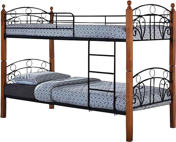 Oak Bunk bed with metal frame 