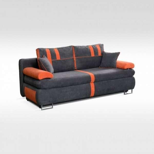 Roxi Gray sofa set with orange accents 