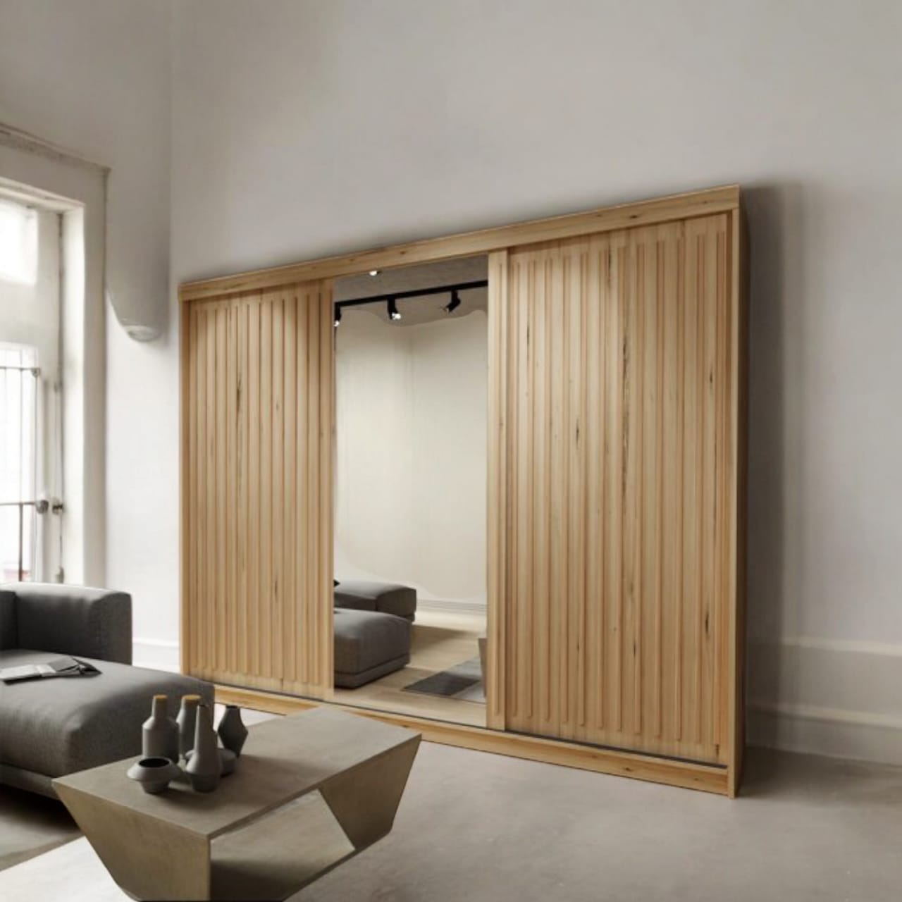 Royal  Oak Sliding  door Wardrobe 250cm
