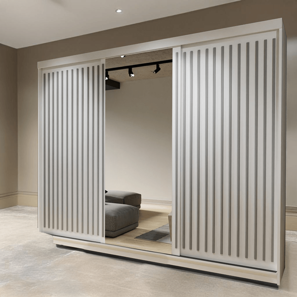 Modern Royal sliding wardrobe with mirror doors 250cm