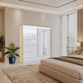 Sydney High Gloss white wardrobe 205cm wide