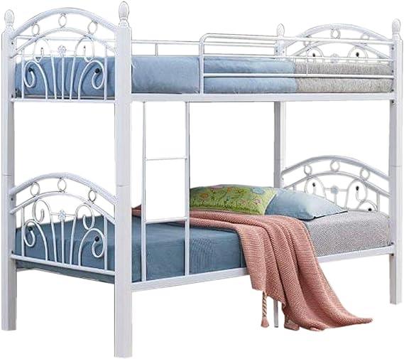 Metal Bunk Bed In White Color