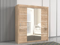 Lisbon 203cm wide Oak wardrobe with sliding doors 203cm wide