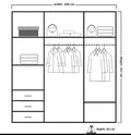 Royal wardrobe 250cm inside view