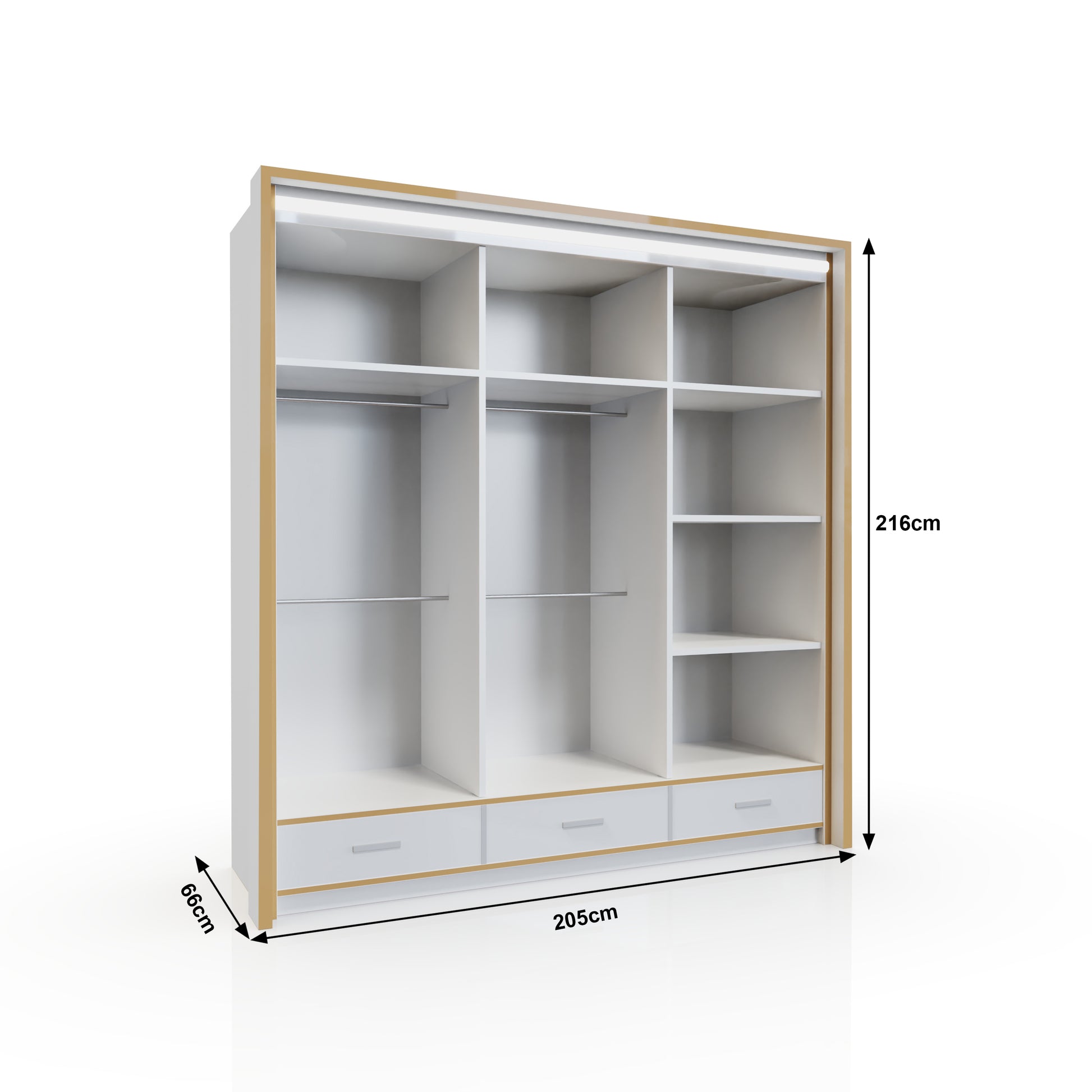 sydney wardrobe 205cm inside
