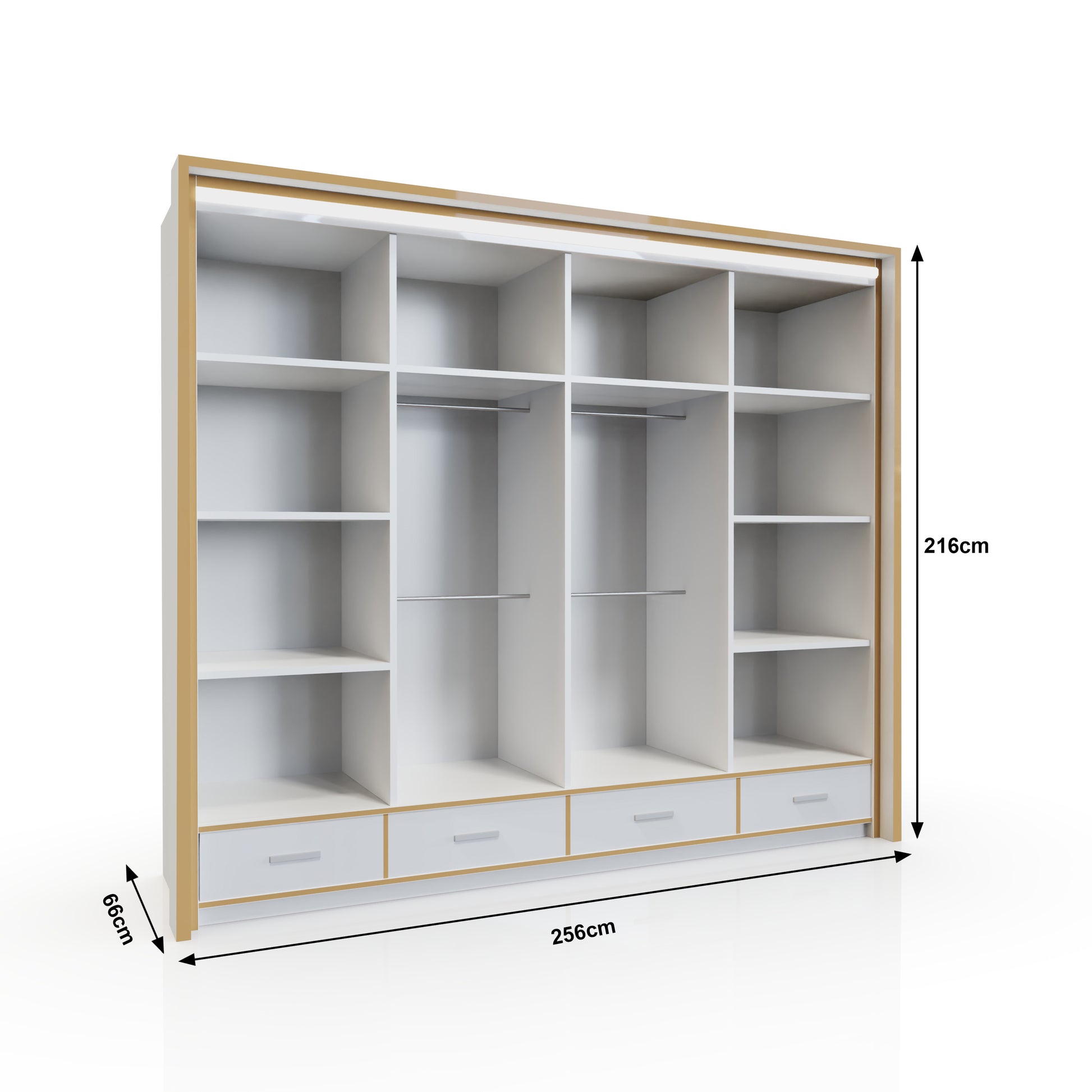 sydney wardrobe 256cm inside