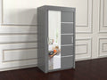 Vision Gray wardrobe with glass doors 120cm wide