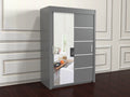 Vision 150cm wide Gray wardrobe with sliding doors 