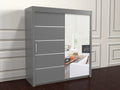 Vision Gray sliding wardrobe with mirror door 203cm wide