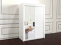 Vision White wardrobe with a mirror door 150cm wide